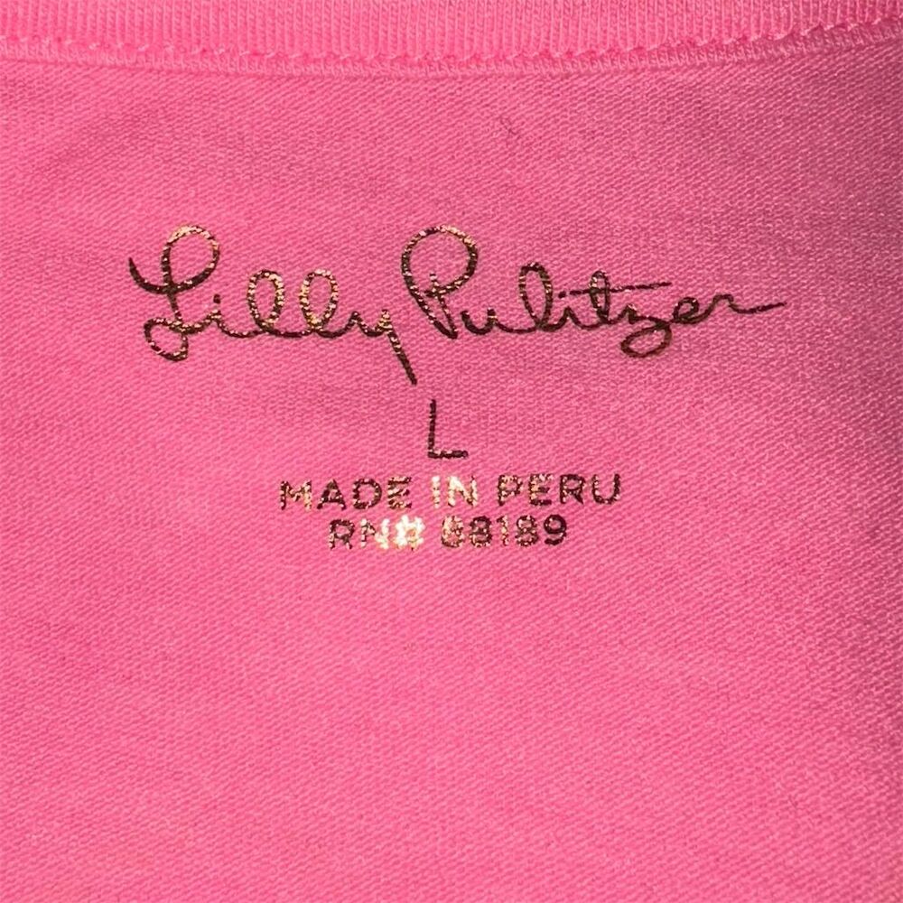 🚫SOLD🚫 Lilly Pulitzer Women's Rexa Square Neck Stretch Pink Short Sleeve Top - Picture 5 of 8